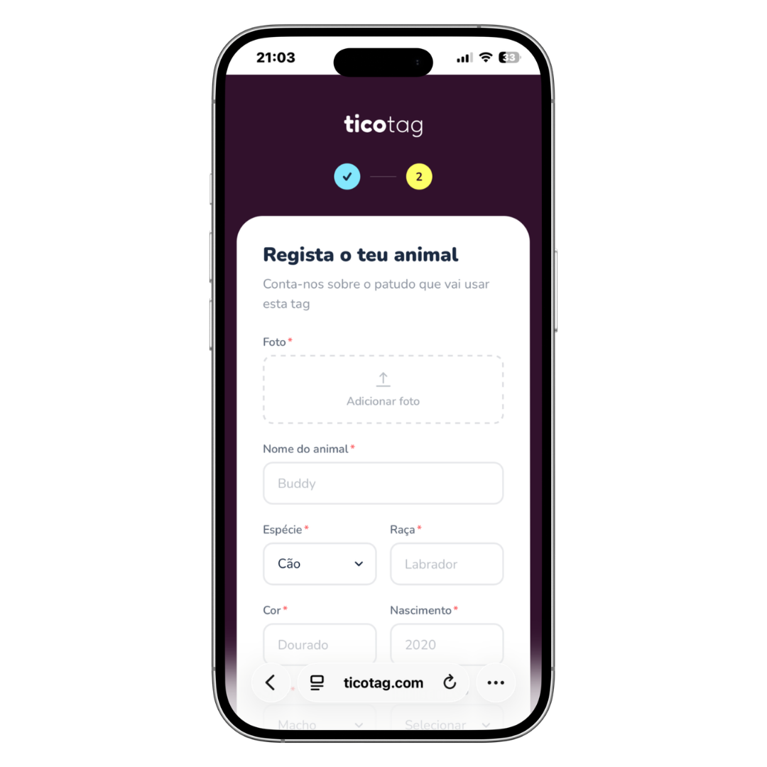 Ativação de tag QR Ticotag